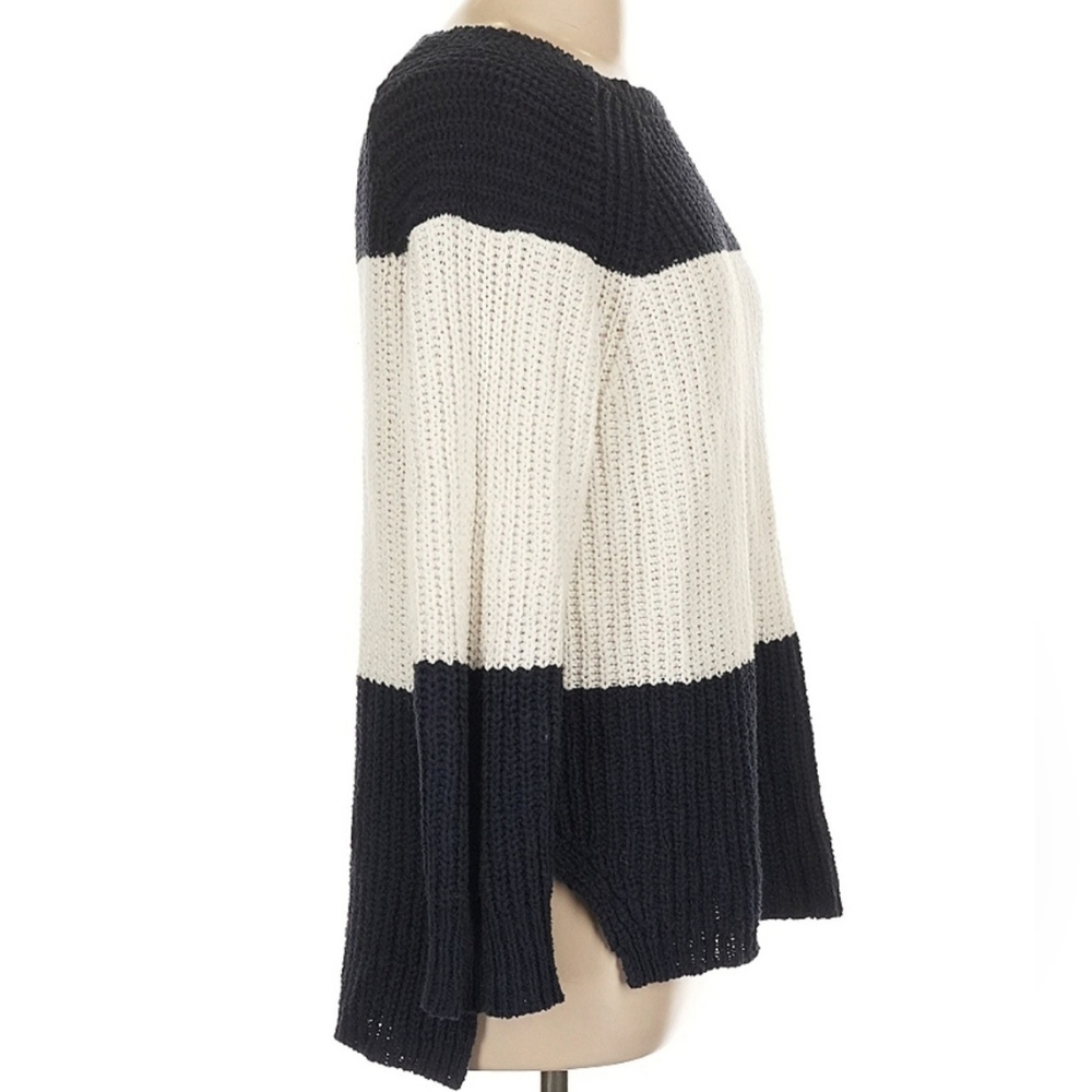 J. CREW Sailor Large Stitch Sailor Navy and Ivory Striped Sweater - Picture 4 of 4